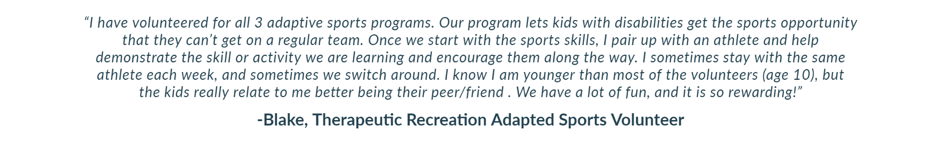 Adaptive Sports Volunteer